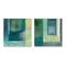 Stupell Industries Blue, Green, & Yellow Asymmetric Abstract Shapes Wall Plaque Set